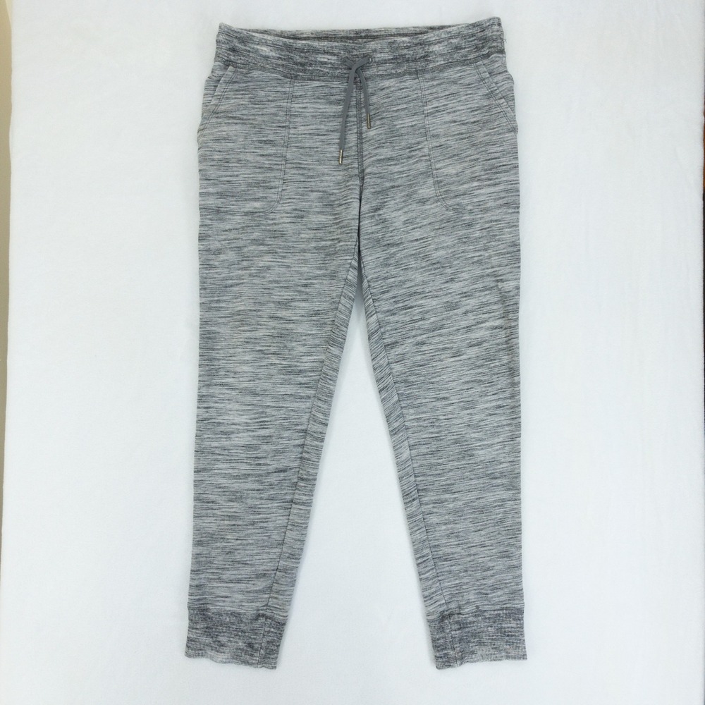 LL Bean Ultra Soft Sweats Womens Medium Gray Heathered Drawstring Sweatpants